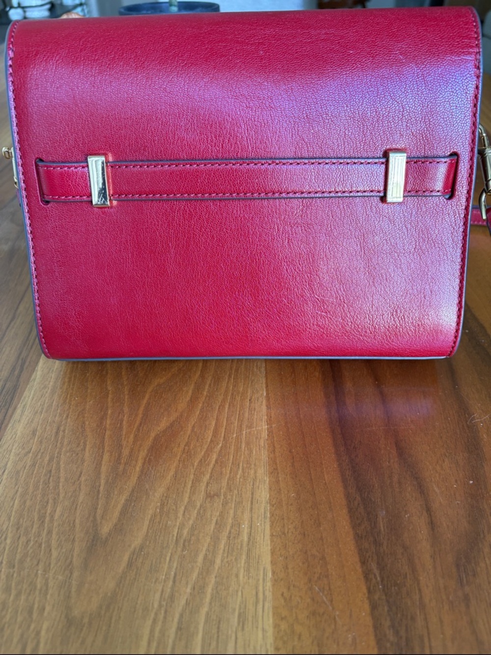 Tory Burch Red Leather Crossbody with Gold Hardware - Picture 8 of 16